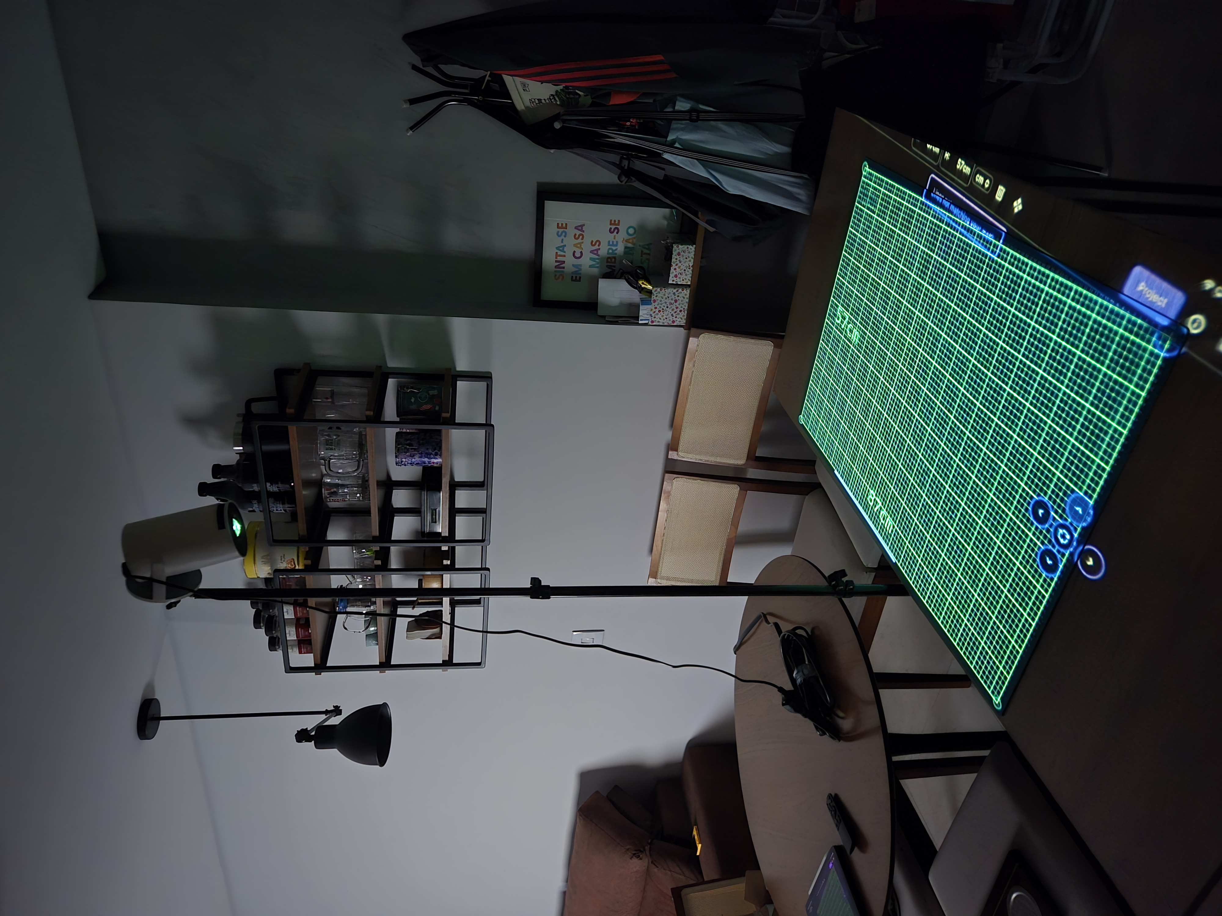 Projetor não exibindo a largura que eu queria