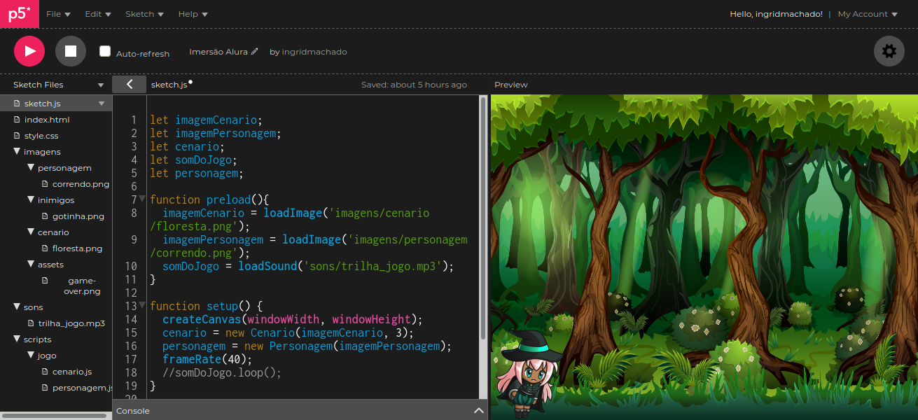 Imagem com o resultado do primeiro dia