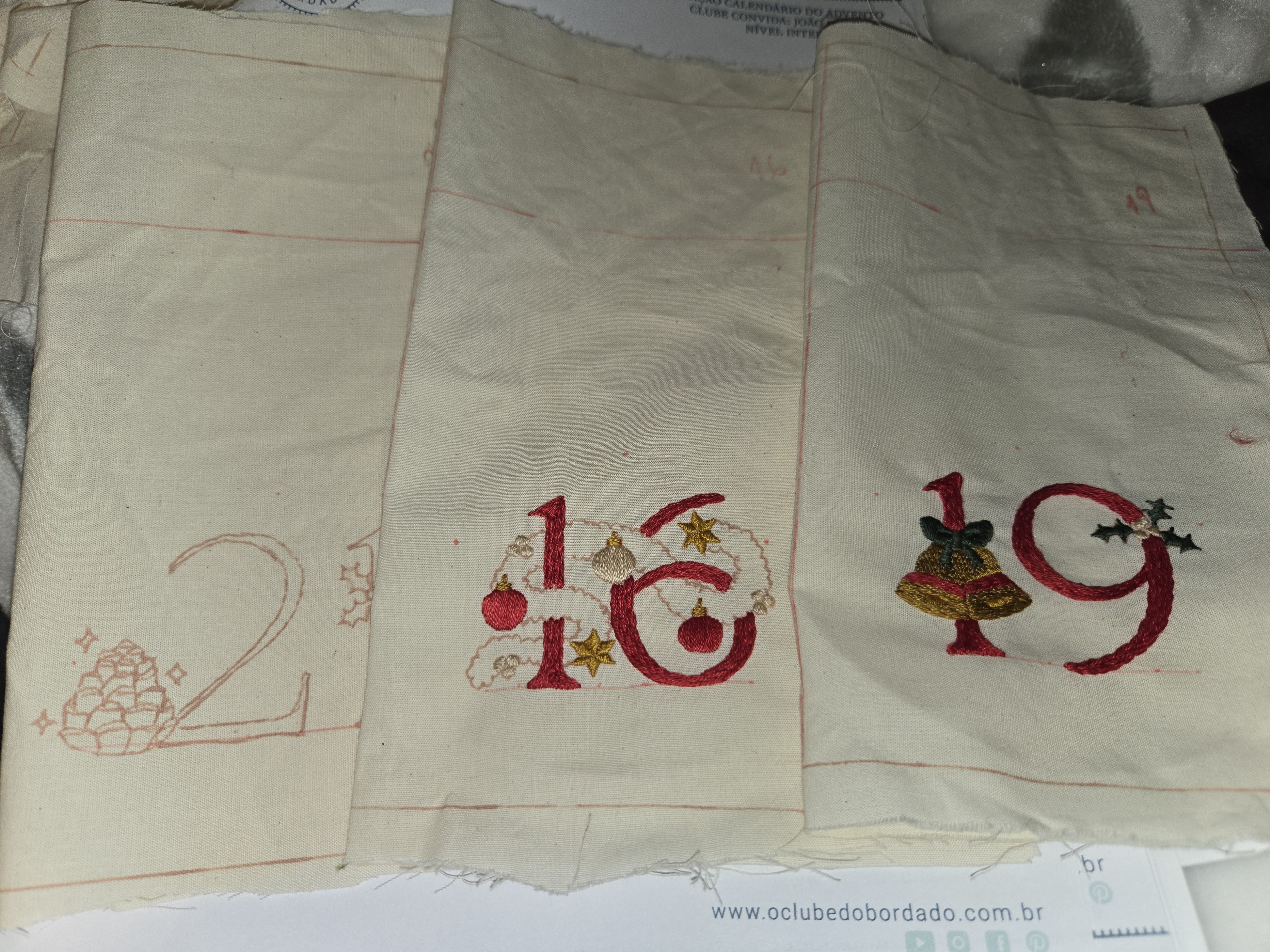 Saquinhos em processo de produção