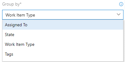 Campo "Group By" no widget com as mesmas colunas do resultado da query