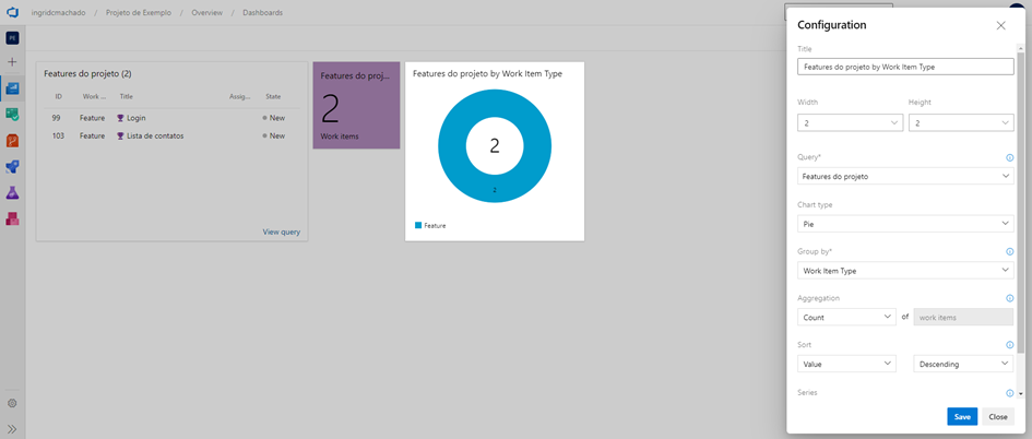 Configuração do widget