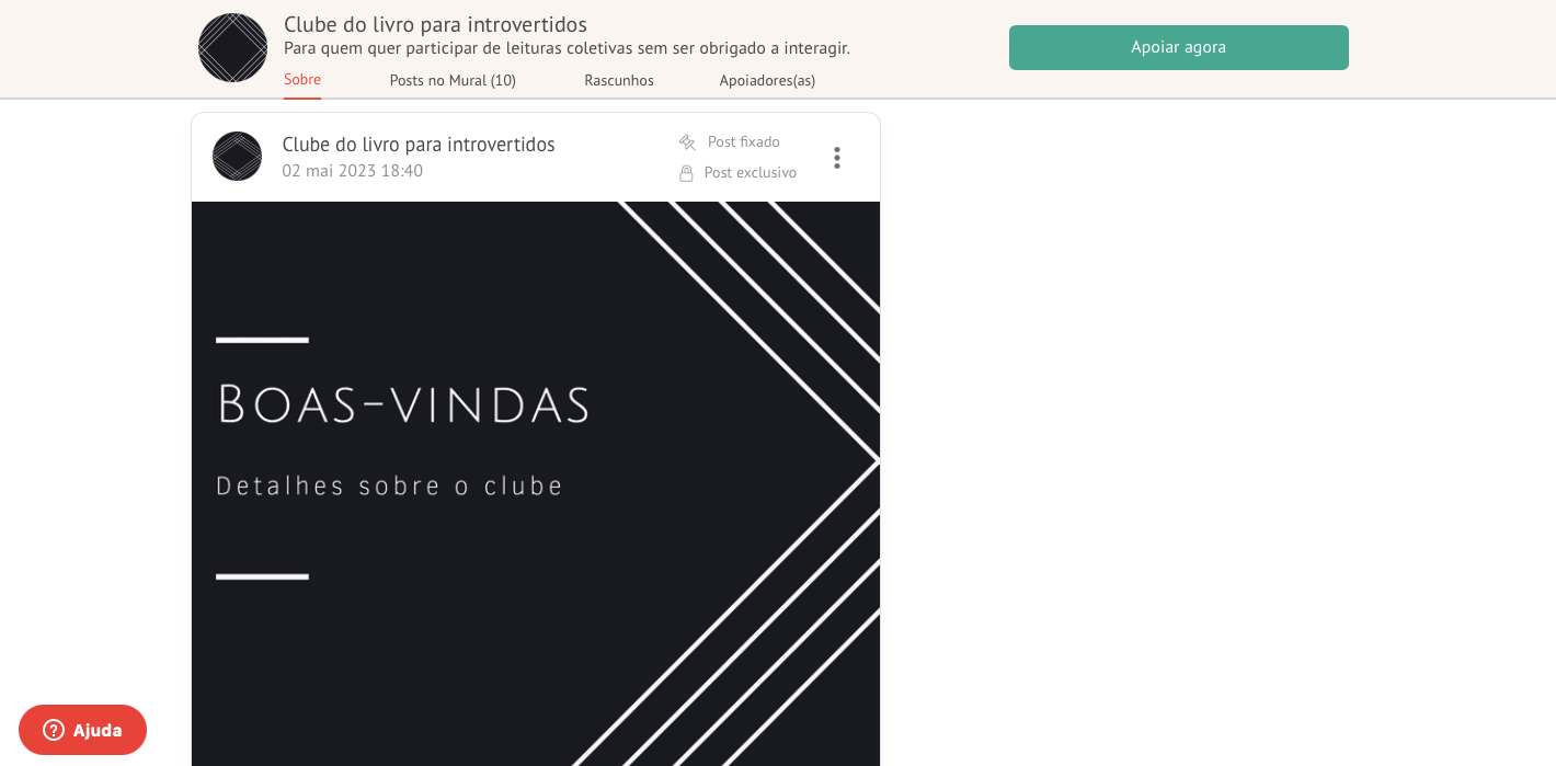 Exemplo de publicação da primeira versão