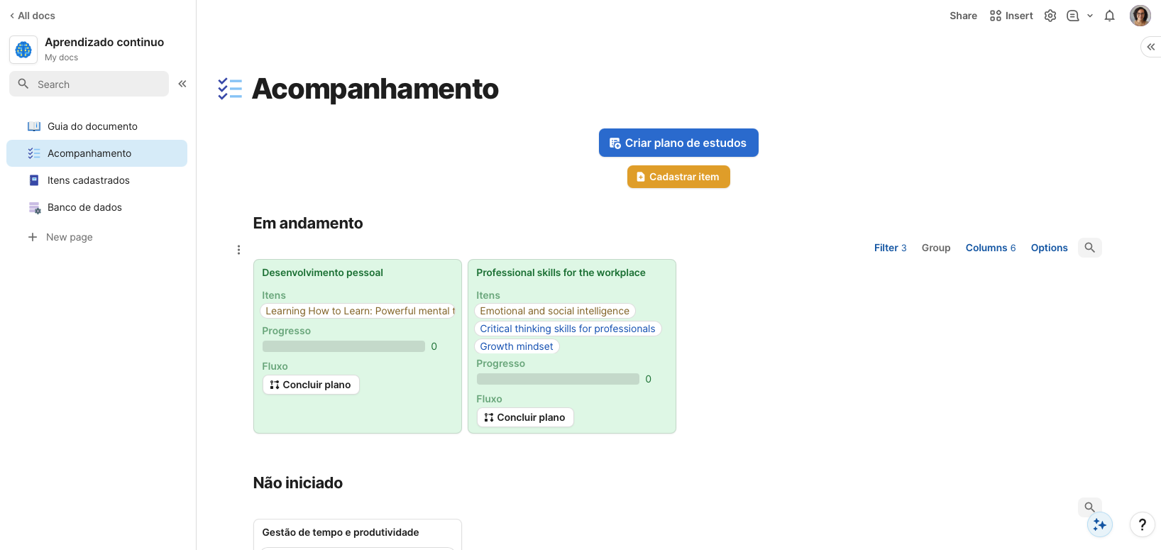 Teste do documento em modo claro