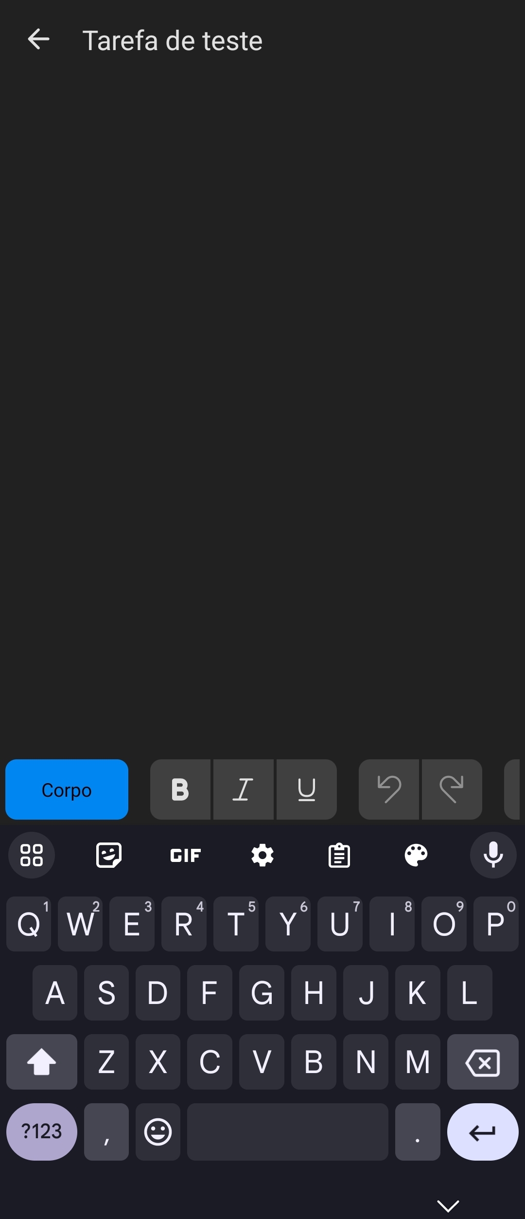 Print da tela do Microsoft To Do no Android na exibição de edição de anotação da tarefa