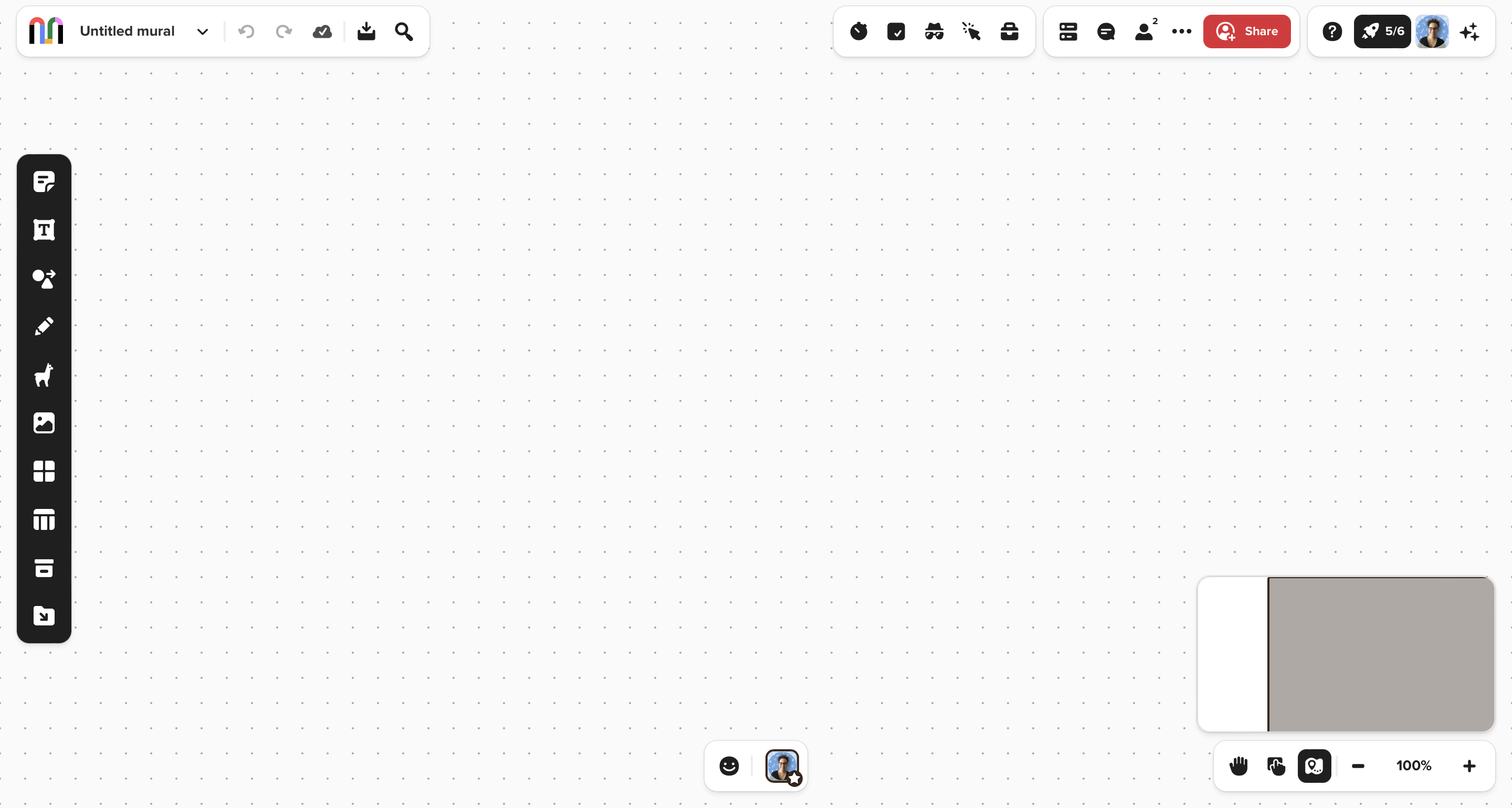 Print da interface atual do Mural