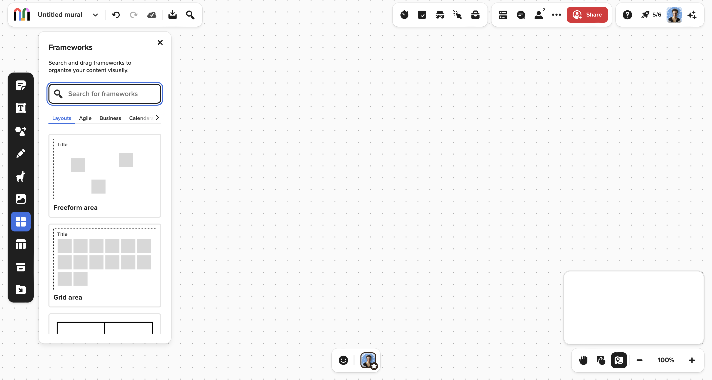 Print com a edição de adicionar frameworks selecionada