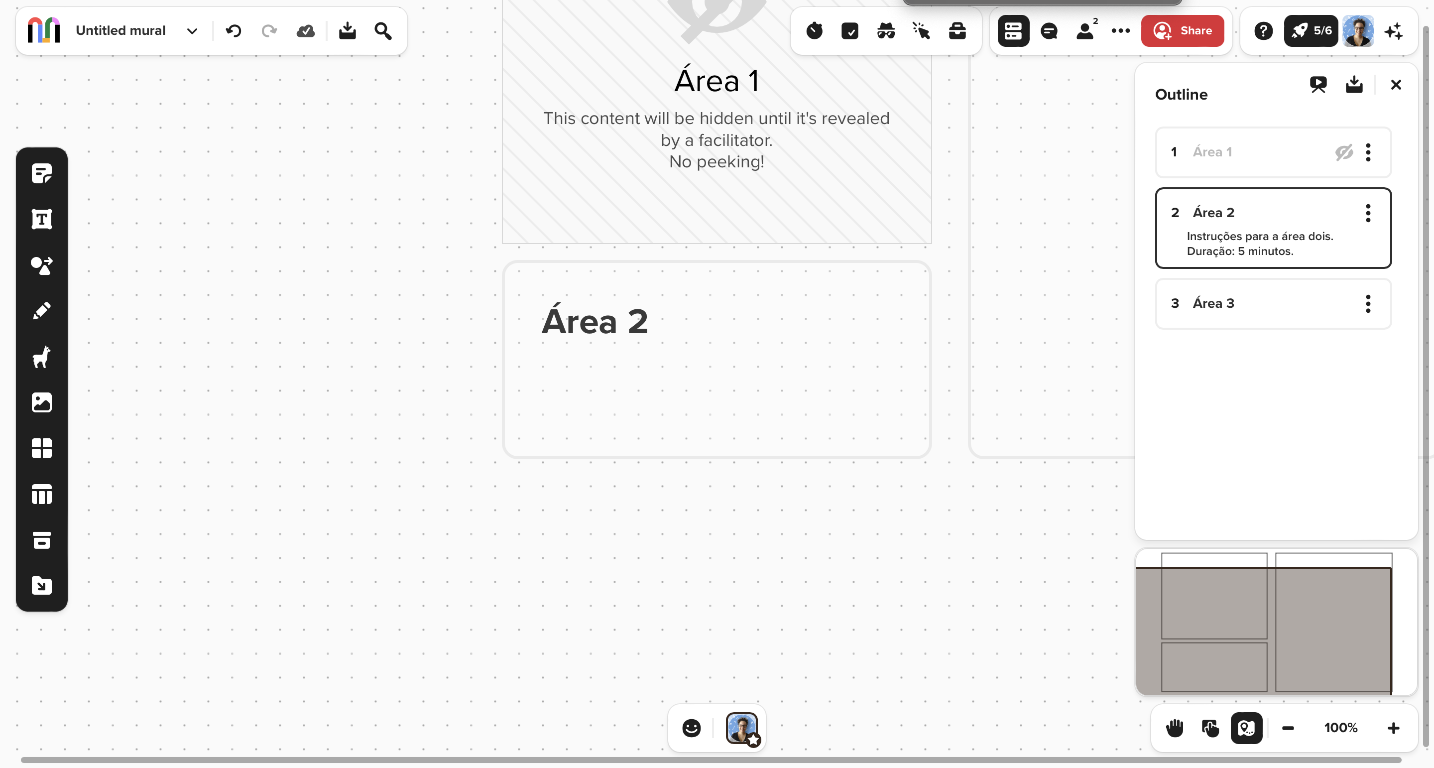 Print do quadro com uma das áreas em destaque (centralizada e com zoom) no quadro