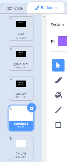 Imagem dos backdrops (fundos) do stage