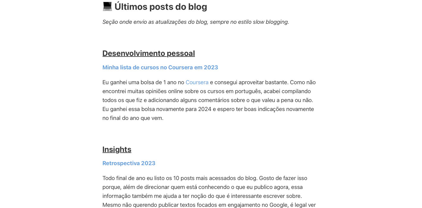 Na terceira versão, as seções possuem ícones para uma melhor identificação