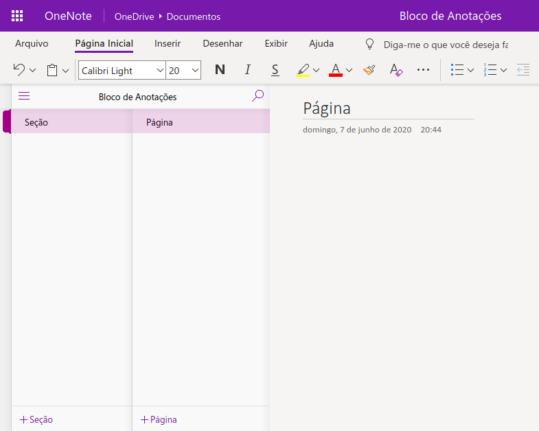 Bloco de anotações do OneNote