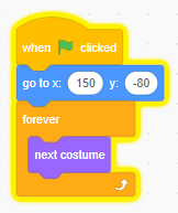 Script com a posição inicial e animação do inimigo