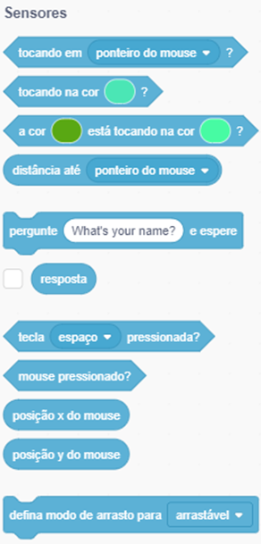 Imagem com os blocos de sensor