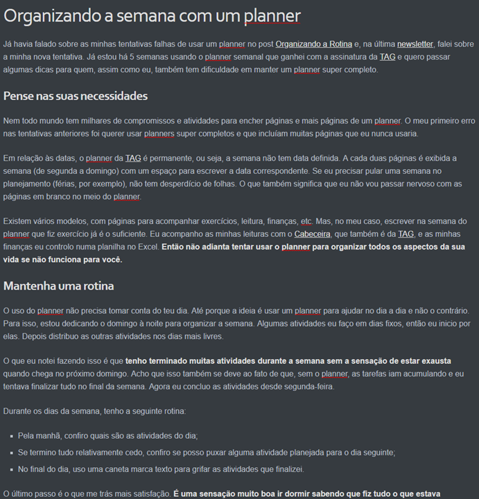 Texto do post copiado do Microsoft Word para o Typora